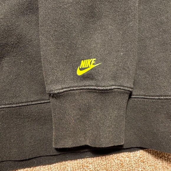 Vintage 2000's Nike Just Do It Paint Splatter Black Crew Neck Sweatshirt L-XL - Picture 8 of 9